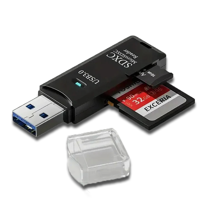 2 in 1 Micro SD 3.0 Card Reader